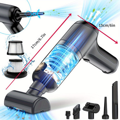 20000PA Ultra-Powerful Handheld Car Vacuum Cleaner – Cordless Brushless Motor, 3 in 1 Portable Air Duster for Car, Home, and Office – Rechargeable, Lightweight, Easy to Use