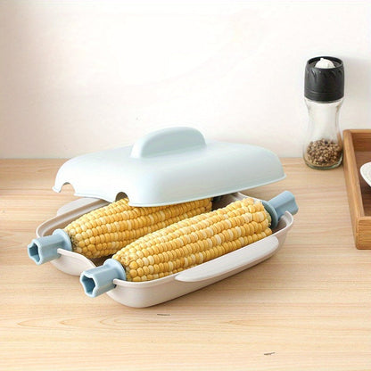 Microwave Corn Steamer Cooker – BPA-Free ABS Plastic, Food Safe, Includes Lid – Kitchen Corn Cooking Tool