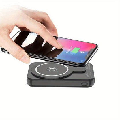 10000mAh Wireless Mini Power Bank – Magnetic Portable Charger with Fast Charging