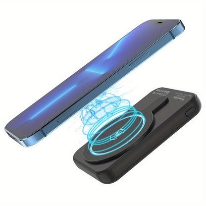 10000mAh Wireless Mini Power Bank – Magnetic Portable Charger with Fast Charging