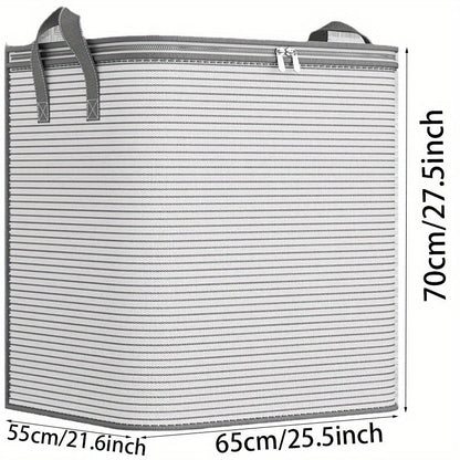 Extra Large Foldable Storage Bag with Durable Handles - Portable Closet Organizer for Clothes, Blankets, and Bedding - Sturdy, Breathable and Collapsible Design