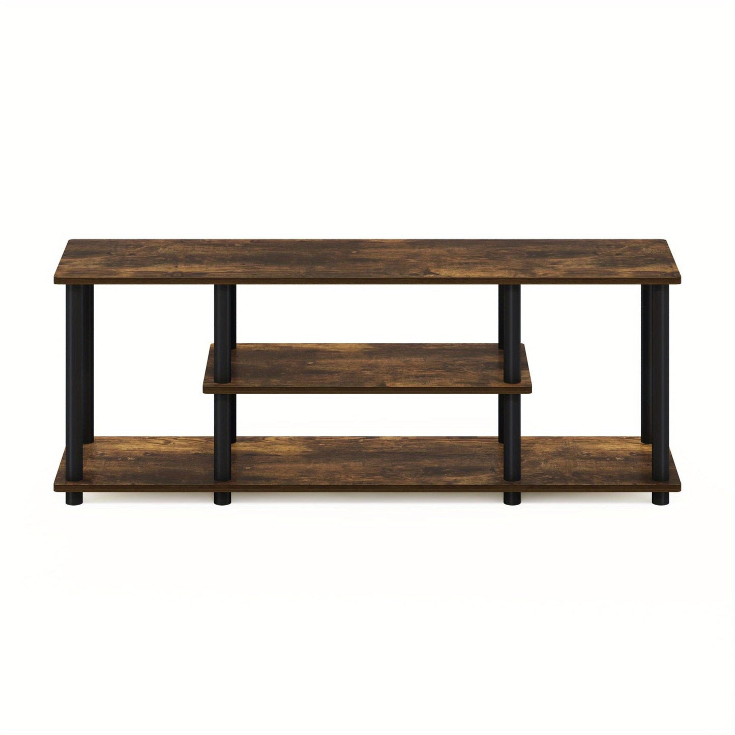 Up to 50" 3-Tier Entertainment Stand - TV Wall & Ceiling Mounts - No Tools Assembly, Stylish Design, Functional for Any Room - 11.7 x 43.8 x 16.2 inches