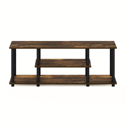 Up to 50" 3-Tier Entertainment Stand - TV Wall & Ceiling Mounts - No Tools Assembly, Stylish Design, Functional for Any Room - 11.7 x 43.8 x 16.2 inches