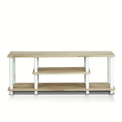 Up to 50" 3-Tier Entertainment Stand - TV Wall & Ceiling Mounts - No Tools Assembly, Stylish Design, Functional for Any Room - 11.7 x 43.8 x 16.2 inches