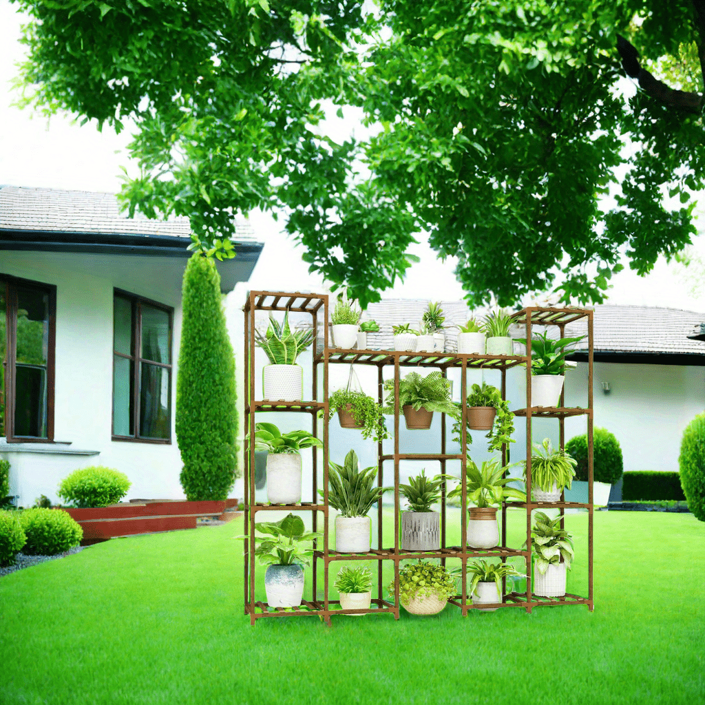 Large Indoor & Outdoor Plant Rack – Multi-Layered High Rack for Potted Plants, Hanging Pots & Tall Plants