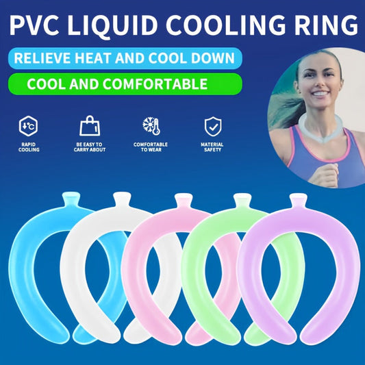Summersaver Chillboost Instant Cooling Neck Wrap - Reusable Silicone Ice Pack Ring | Rapid Cool Relief for Exercise & Fitness, Safe Material, Easy to Carry, No Battery Needed - 1pc