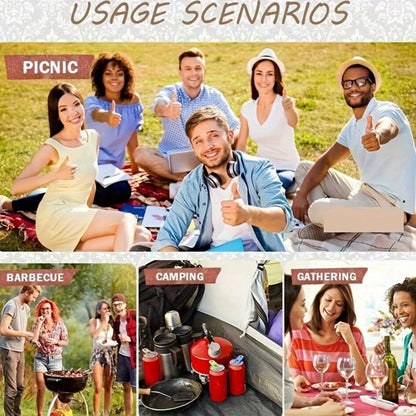 2 Piece Easy-to-Use Can Opener Set - Ideal for BBQs, Picnics, and College Parties, Hygienic and Pest-Free Drinkware Accessories