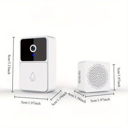 X3pro Wireless Video Doorbell with Camera – Wide Angle Smart Visual, Rechargeable Security Doorbell with Two-Way Audio, HD Night Vision, Indoor/Outdoor Use, Ideal for Baby, Pet, and Nanny Monitoring