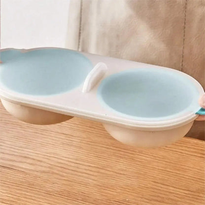 Easy Microwave Egg Poacher - Dual Cup, BPA-Free ABS Kitchen Gadget for Perfectly Cooked Eggs
