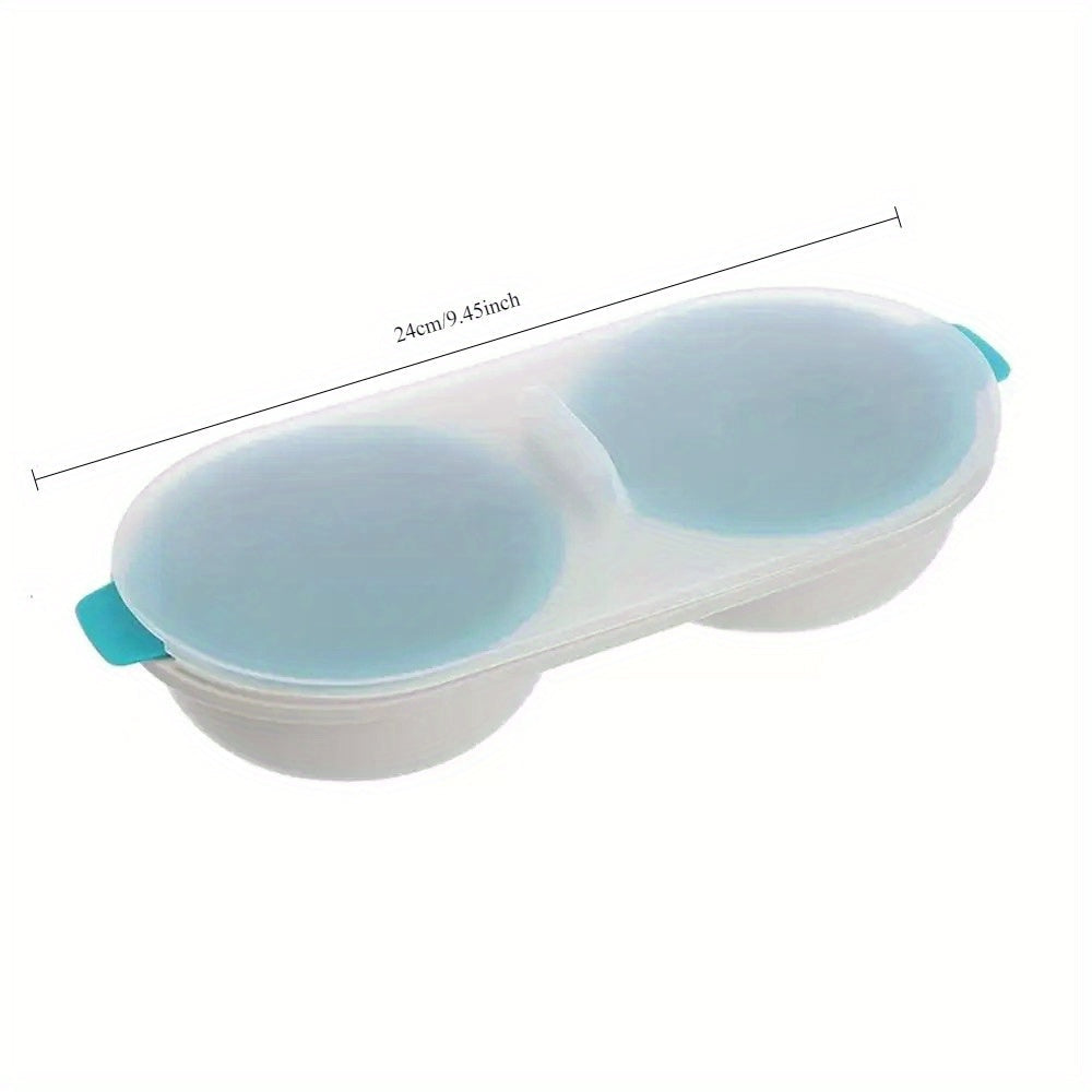 Easy Microwave Egg Poacher - Dual Cup, BPA-Free ABS Kitchen Gadget for Perfectly Cooked Eggs