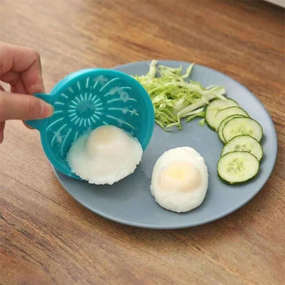 Easy Microwave Egg Poacher - Dual Cup, BPA-Free ABS Kitchen Gadget for Perfectly Cooked Eggs