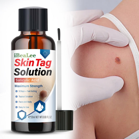 Fast-Acting Skin Tag Solution - Salicylic Acid & Tea Tree Oil, Gentle Night Care for Hands & Feet, Smooths Skin, Suitable for All Skin Types, 0.68oz