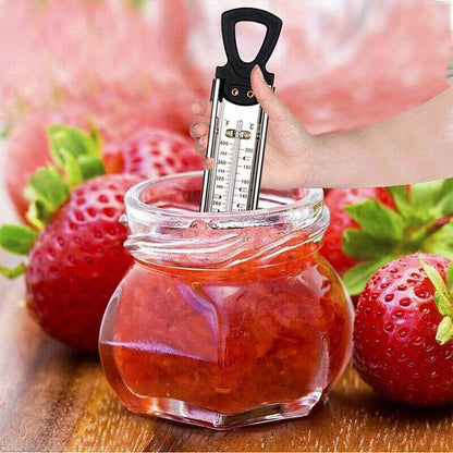 Precision Stainless Steel Kitchen Thermometer - Durable 400 Series with ABS Handle, Ideal for Cooking, Baking & Candy Making
