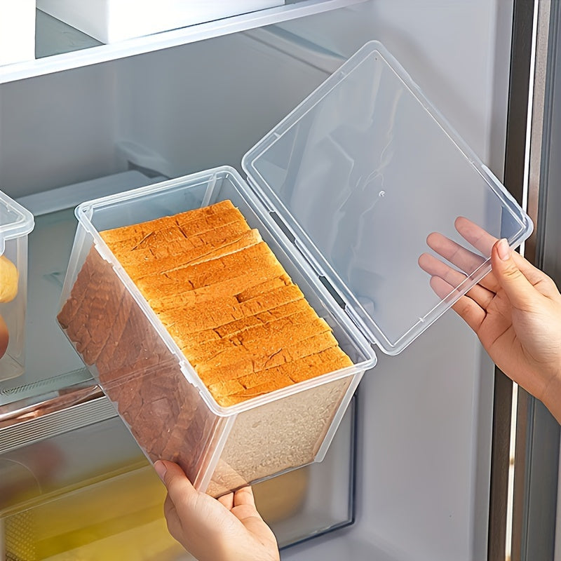 Large Airtight Bread Box - Clear, Durable Plastic Bread Keeper for Fresh Storage, Ideal for Home and Restaurant Use