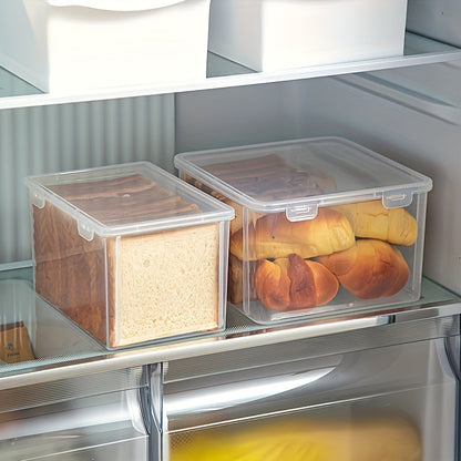 Large Airtight Bread Box - Clear, Durable Plastic Bread Keeper for Fresh Storage, Ideal for Home and Restaurant Use