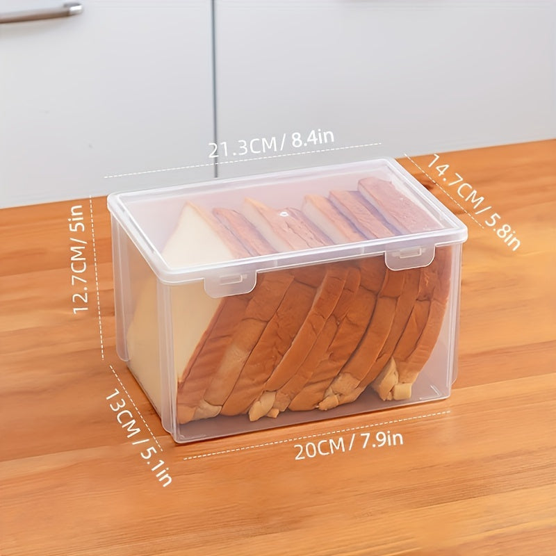 Large Airtight Bread Box - Clear, Durable Plastic Bread Keeper for Fresh Storage, Ideal for Home and Restaurant Use