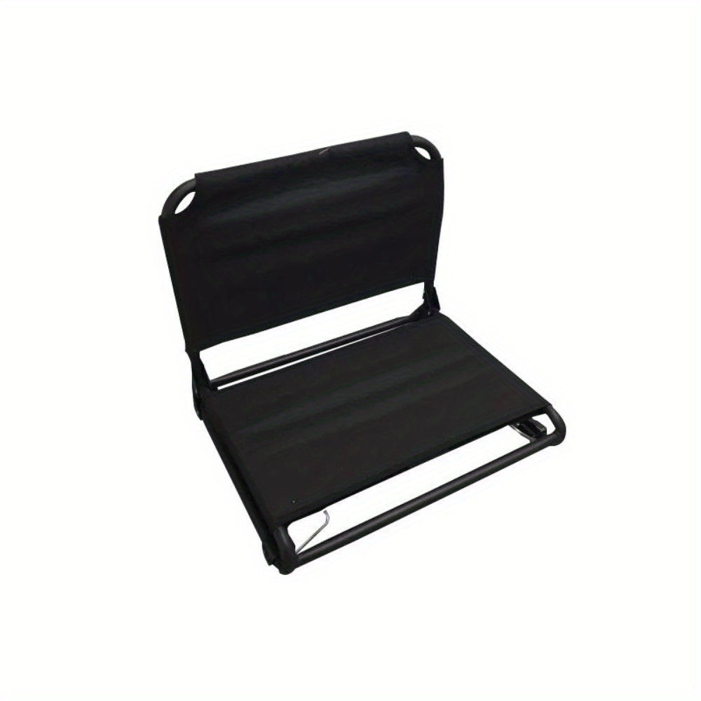 Extra Wide Stadium Seat with Hooks – Comfortable Black Seat for Sporting Events
