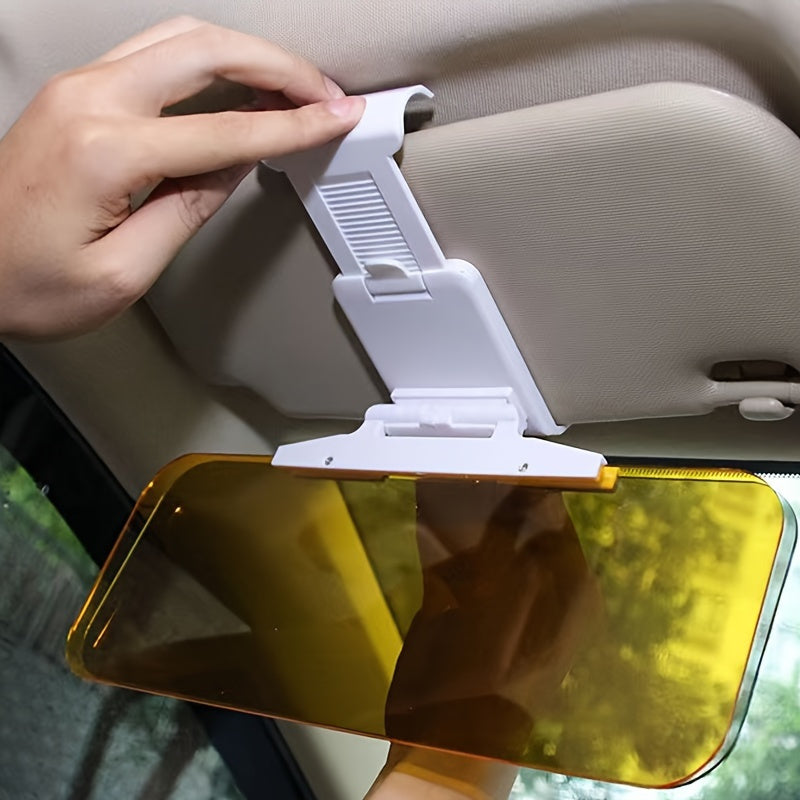 Day and Night Anti-Glare Car Sun Visor with Adjustable Extender - Compatible with Various Vehicle Models