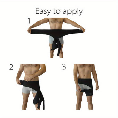 Neoprene Hip Brace for Sciatica Relief - Unisex Support for Thigh, Groin and Hamstring Strain - Sacroiliac Joint Compression Belt