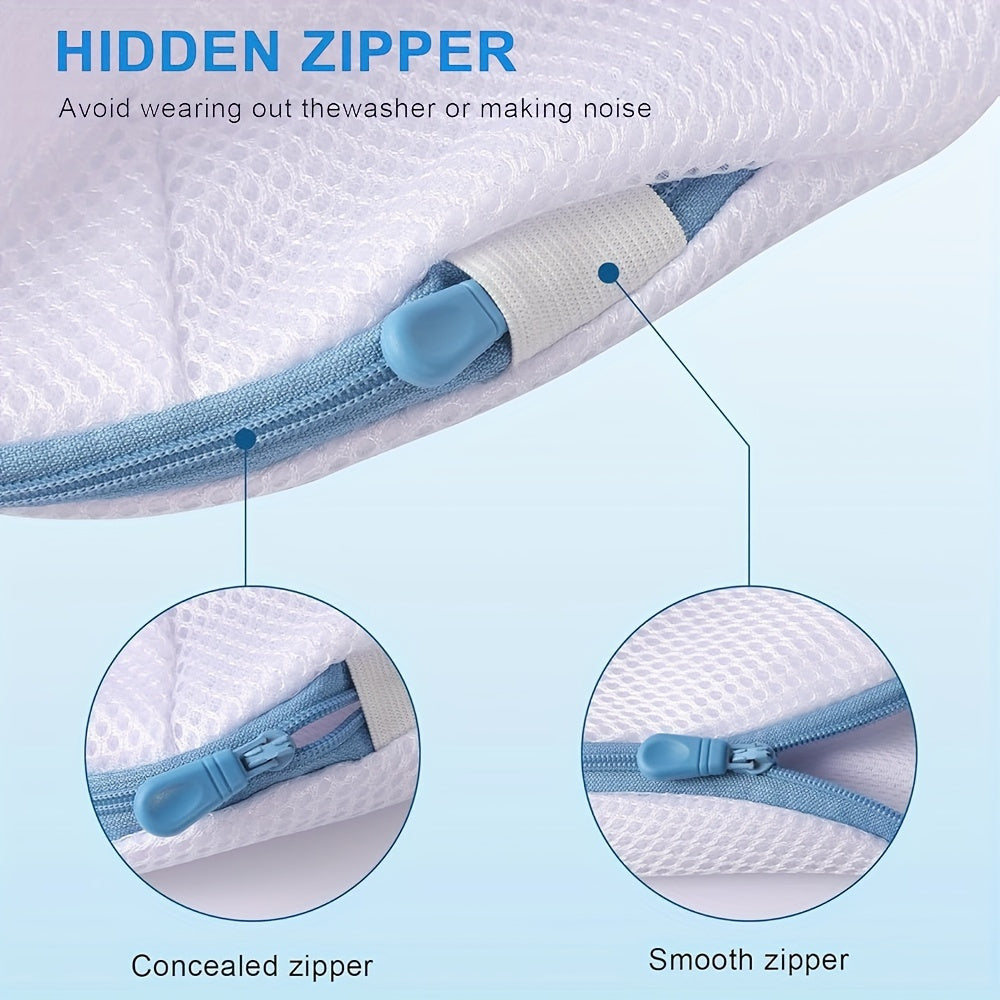 2 Piece Hat Cleaning Set - Mesh Laundry Bag with Zipper and Non-Woven Hat Cleaning Cage - Deformable Clothing Cleaner with Hat Rack