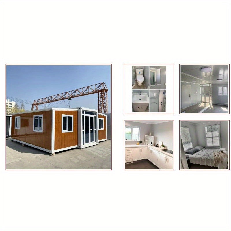 Factory Expandable 3 in 1 Foldable House - Prefabricated Home with Two Rooms and One Hall