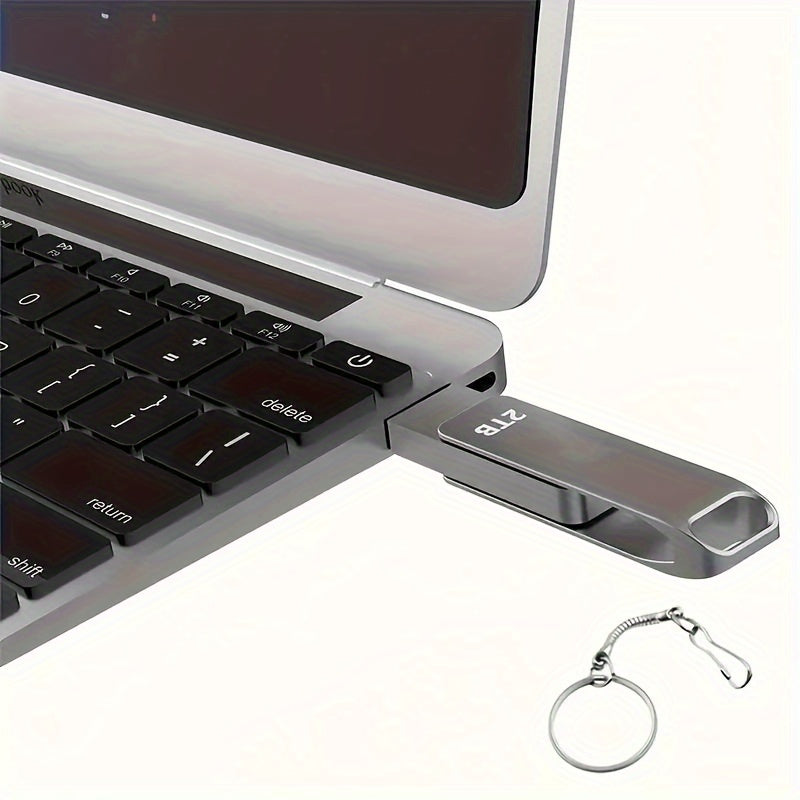 2TB Dual Interface USB-C Flash Drive - Large Capacity Thumb Drive for Phones & Computers, Compatible with Most Devices, Efficient Transfer Speeds