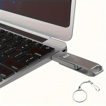 2TB Dual Interface USB-C Flash Drive - Large Capacity Thumb Drive for Phones & Computers, Compatible with Most Devices, Efficient Transfer Speeds