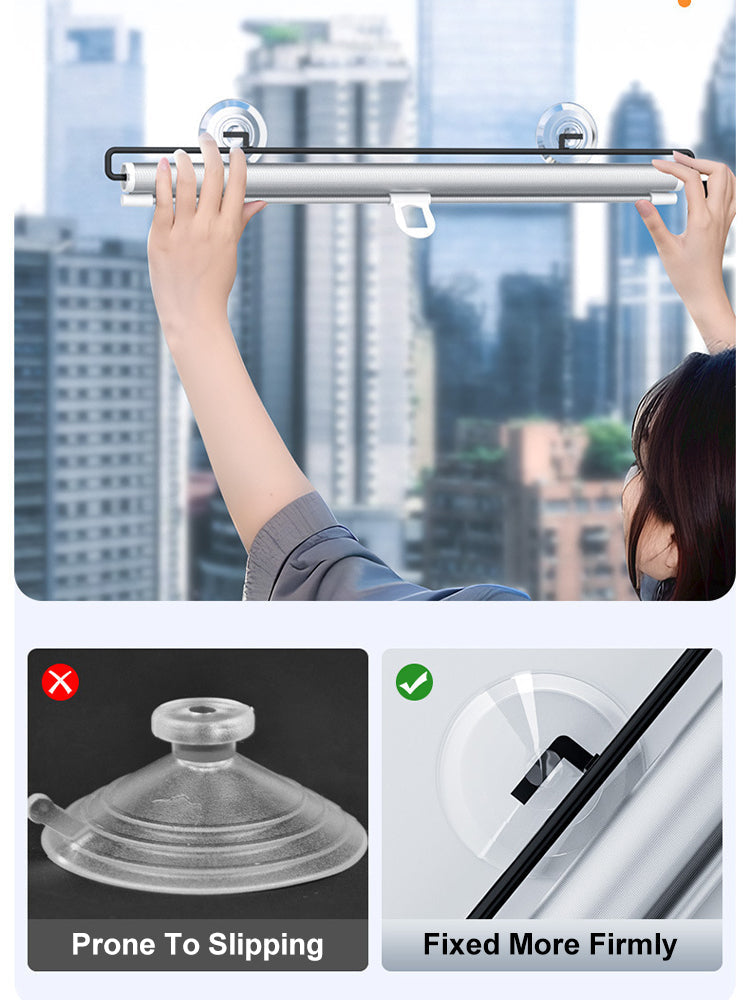 Sunshade Roller Blinds – Blackout Retractable Window Curtains with Suction Cup, Punch-Free for Kitchen & Bedroom