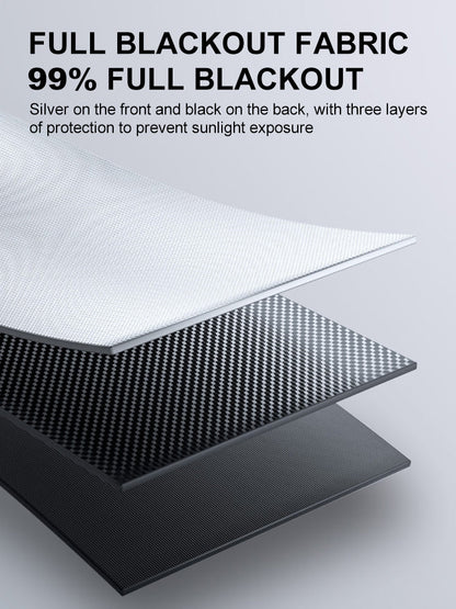 Sunshade Roller Blinds – Blackout Retractable Window Curtains with Suction Cup, Punch-Free for Kitchen & Bedroom