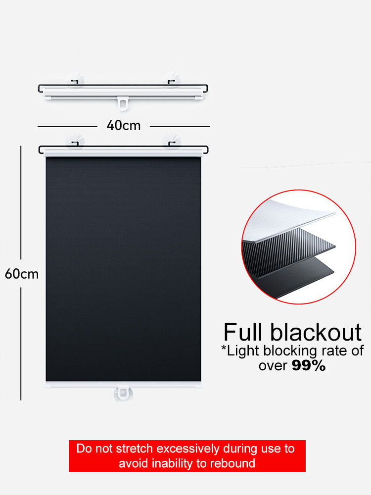 Sunshade Roller Blinds – Blackout Retractable Window Curtains with Suction Cup, Punch-Free for Kitchen & Bedroom