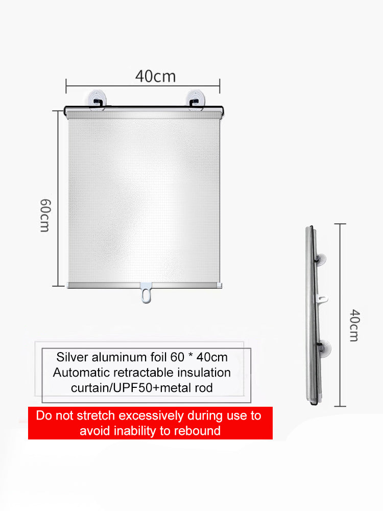 Sunshade Roller Blinds – Blackout Retractable Window Curtains with Suction Cup, Punch-Free for Kitchen & Bedroom