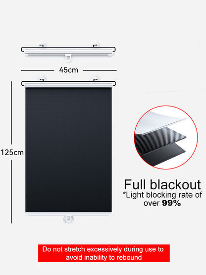 Sunshade Roller Blinds – Blackout Retractable Window Curtains with Suction Cup, Punch-Free for Kitchen & Bedroom