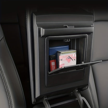 Concealed Storage Box - One-Touch Armrest Organizer for Tesla Model 3 and Y - Premium Center Console Accessory for Enhanced Interior Organization