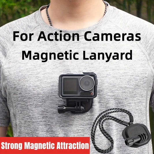 Magnetic Action Camera Mount – Accessory Kit with Quick Release Plate, Joint Mount, Compatible with GoPro Hero, GoPro Max, DJI Osmo Action, for Adventure Photography
