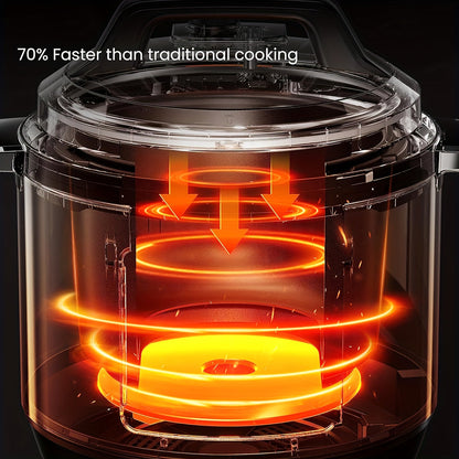 6 qt 11-in-1 Instant Multi Cooker – Electric Pressure Cooker with Safer Venting, Rice Cooker, Soup Maker and More – 1000W Stainless Steel, One-Touch Operation