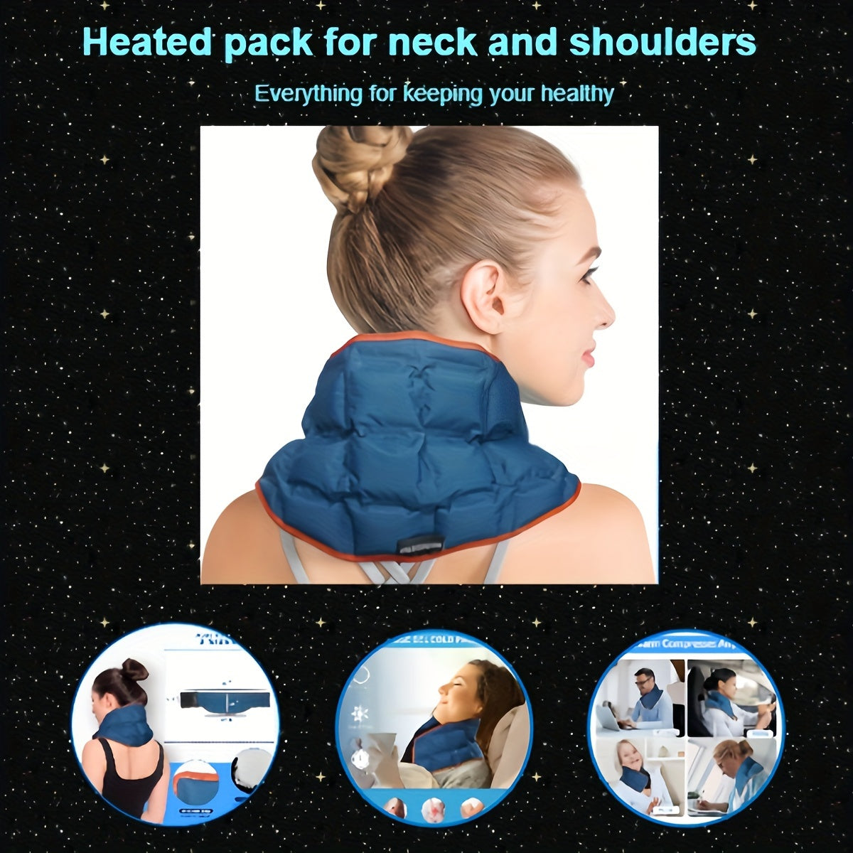 Reusable Neck Ice Pack - Hot and Cold Gel Wrap for Pain Relief, Surgery Recovery, Sports Injury, Swelling, and Bruises