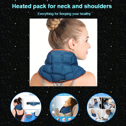 Reusable Neck Ice Pack - Hot and Cold Gel Wrap for Pain Relief, Surgery Recovery, Sports Injury, Swelling, and Bruises