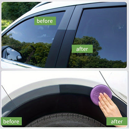Black Shine Tire Wax - Durable, Long-Lasting Protection and Restoration Wax for Car, Bike, and Motorcycle Tires - Prevents Cracking, Whitening and Covers Scratches