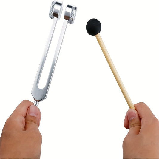 128Hz Medical-Grade Tuning Forks - Dual-Purpose Ear Cleaner and Vibration Tool | Large Ergonomic Design with Bell Clips for Soothing Ear Massage