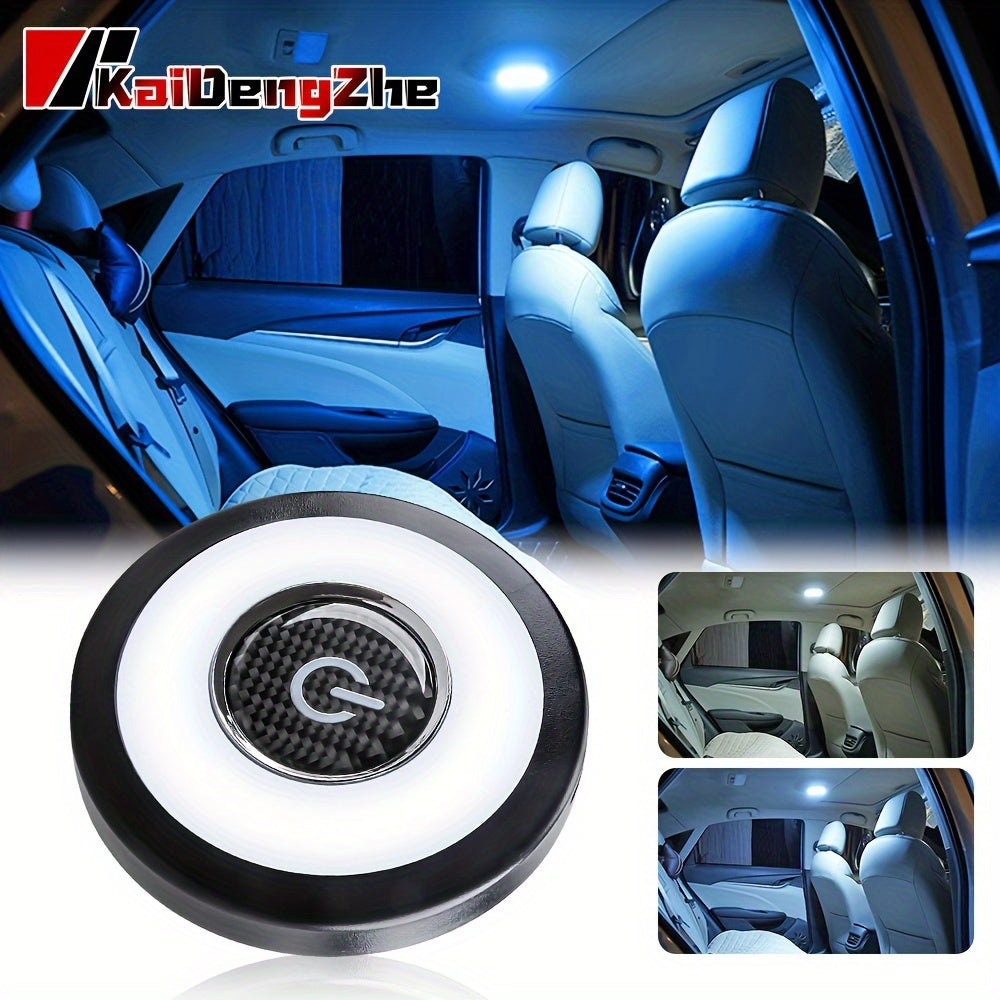 Multicolor USB Rechargeable LED Car Interior Dome Light – Magnetic Roof Mount, Portable, Energy-Efficient, Ideal for Vehicle, RV, Camping, Reading, Bedroom