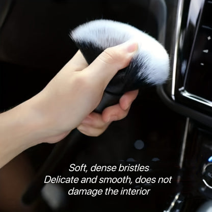 Premium Car Interior Detailing Brush - Soft Bristle Dusting Brush for Dash and Interior Cleaning (Black)