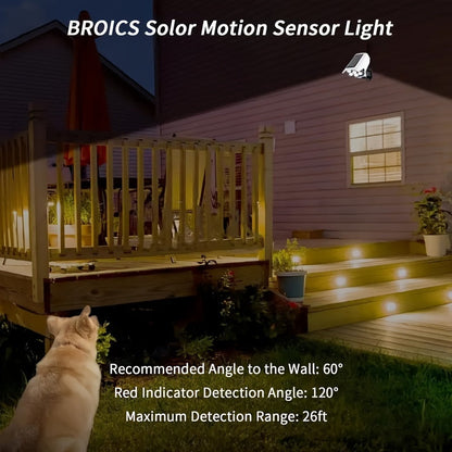 Solar Powered LED Floodlight with Motion Sensor and Remote Control – Energy-Efficient Outdoor Lighting for RVs