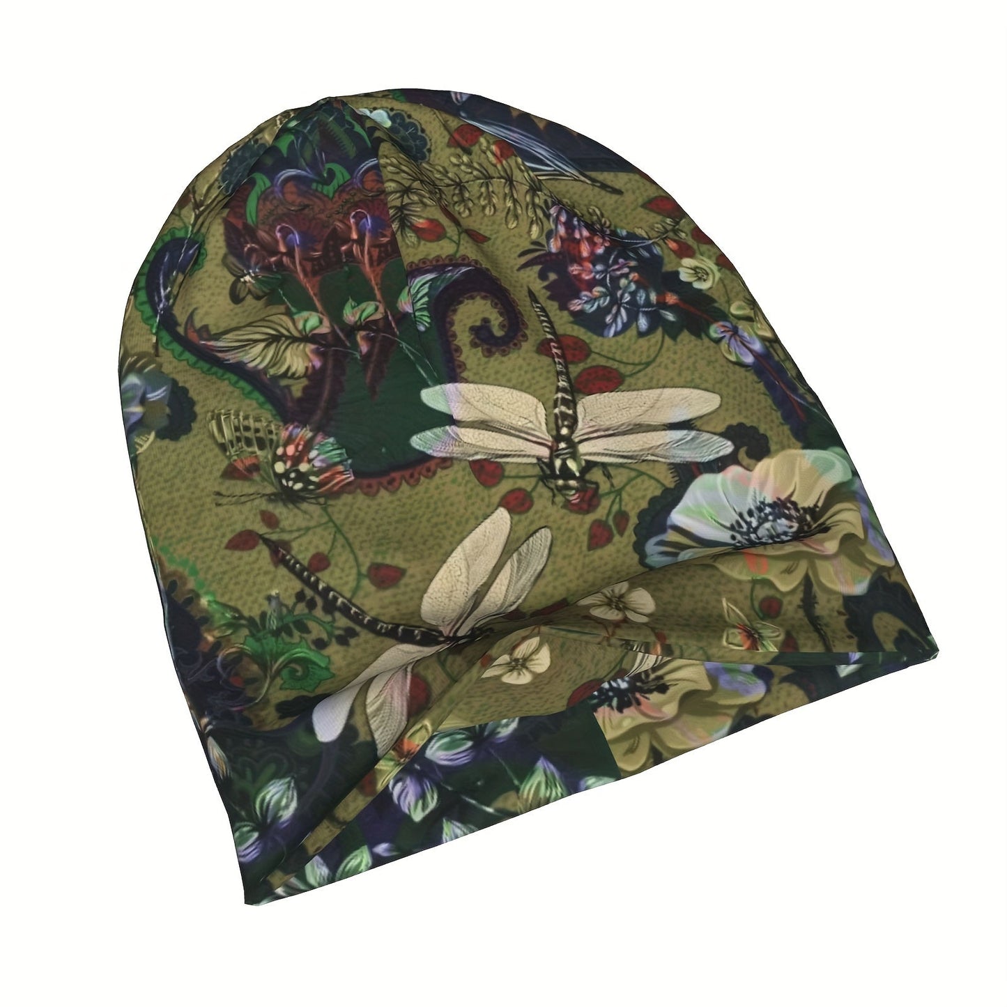 Vintage Dragonfly Knit Beanie Hat - Premium Warm Cap for Men | Ideal for Autumn/Spring