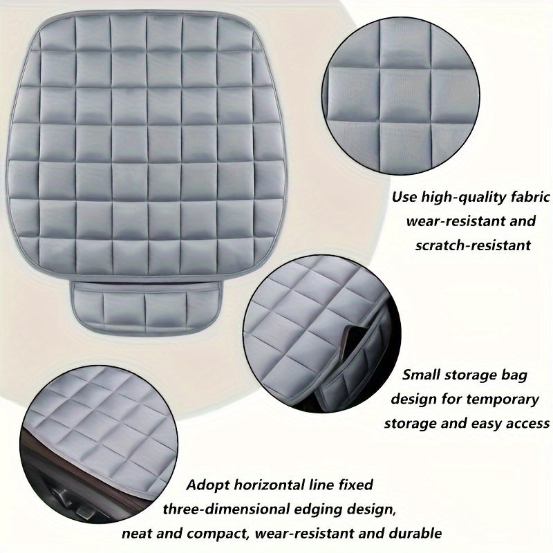 Universal Oval Car Seat Cushion - Breathable Polyester Fiber with Sponge Filling, Anti-Slip, Lightweight & Portable, Hand Washable for All-Season Comfort