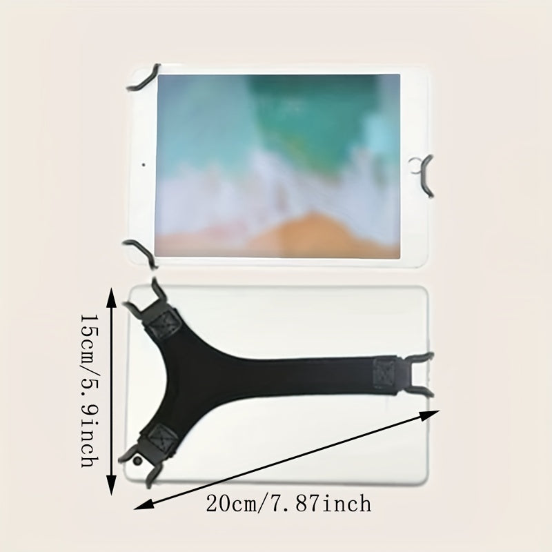 Creative iPad Tablet One-Handed Operation Fixed Belt – Fall-Proof Triangle Elastic Non-Slip Bracket