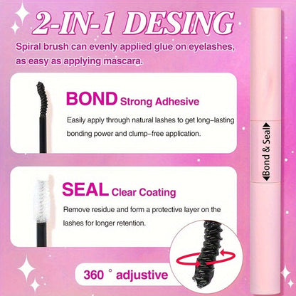 640/280pcs Extra Thick D Curl 9-16mm Mixed Length Individual Lashes – DIY Lash Clusters Extension Kit for Wispy Manga Look – Easy to Use, Long-Lasting, Reusable, Comfortable
