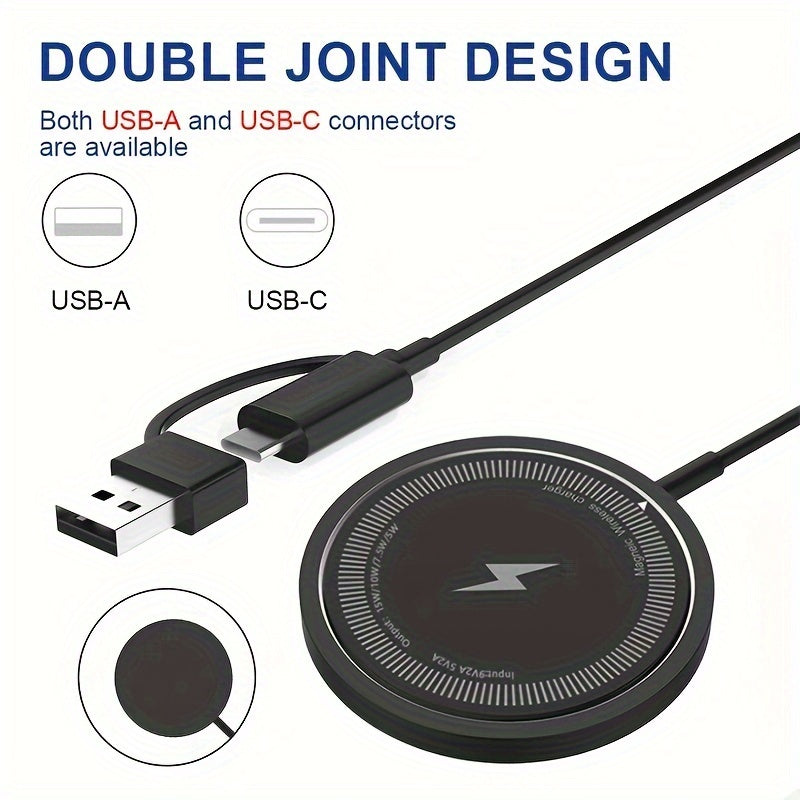 Magnetic Wireless Charger Stand – Fast Charging Pad for iPhone 15/14/13/12 Mini/Pro/Plus/Pro Max, AirPods, PD Dock Station