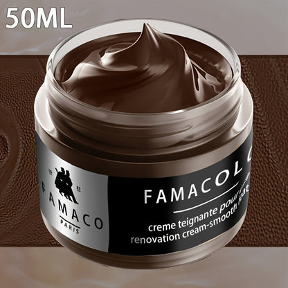 FAMACOL Leather Color Restorer Cream – 1.69oz Black Dye for Leather Repair & Refurbishment, Non-Toxic for Sofa, Shoes, Bags
