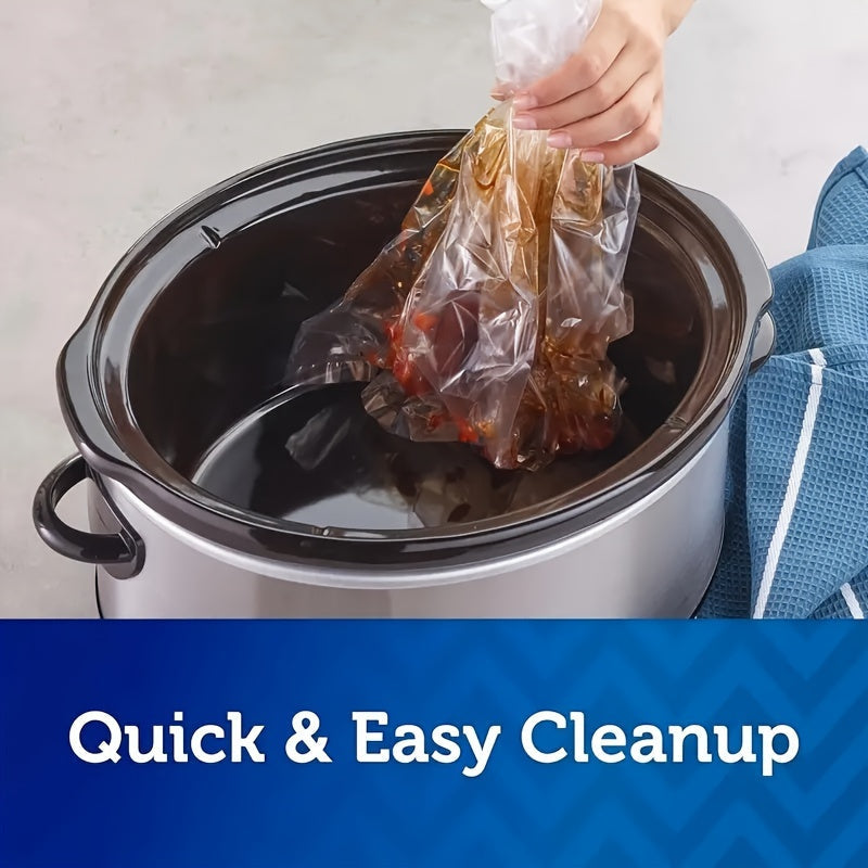 10pcs BPA-Free Slow Cooker Liners - Disposable, Fits 3QT to 8QT Pots, Oval & Round Compatible - Kitchen Essentials, 13" x 21"