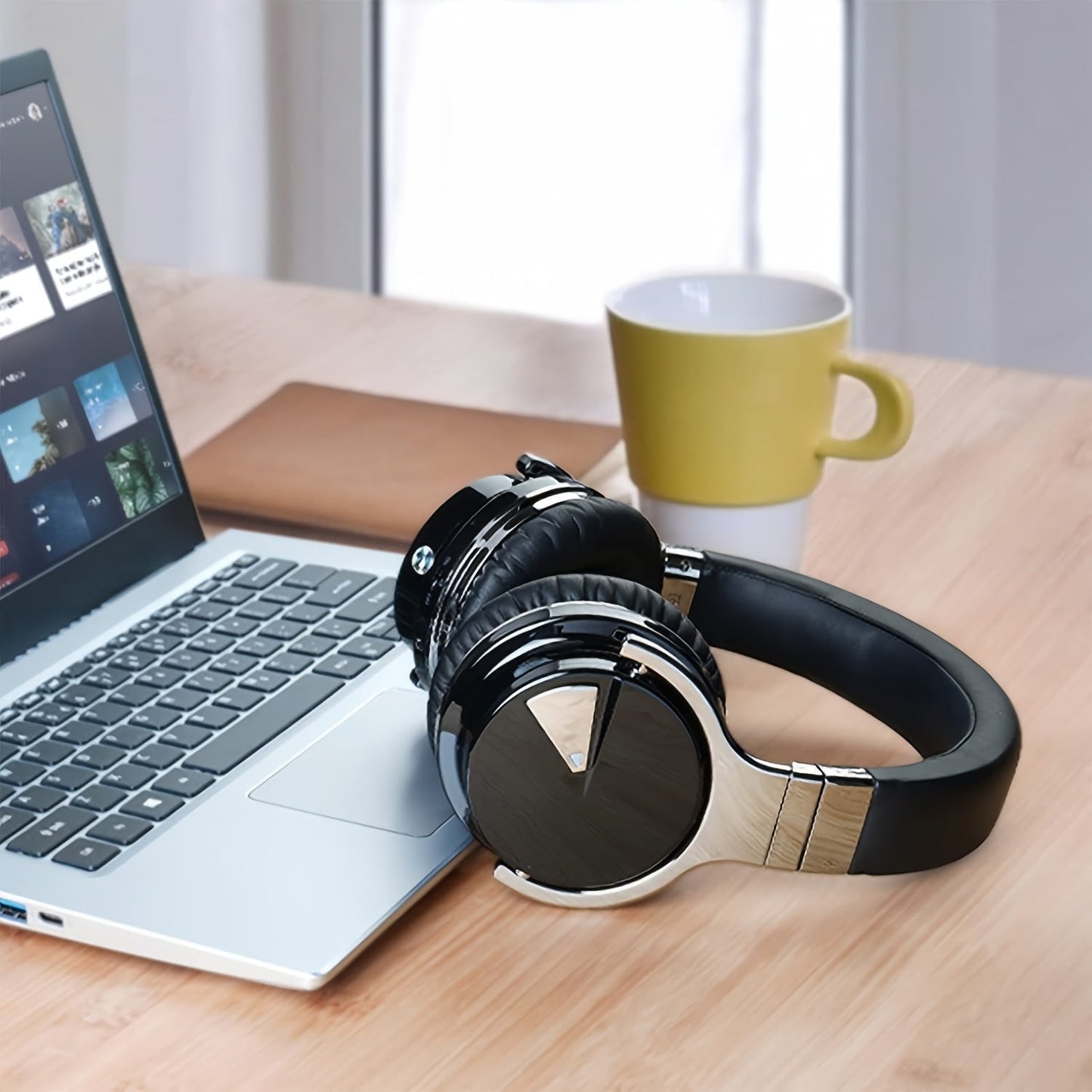 Active Noise Cancelling Wireless Headphones with Microphone - Deep Bass, 30-Hour Playtime - Comfortable and Durable
